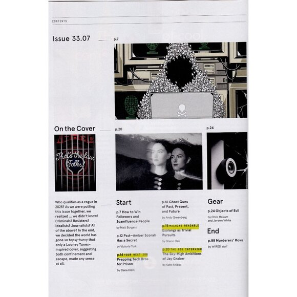 Wired Magazine The Rogues Issue "That's The Law Folks!" July/August 2025 - Picture 2 of 2